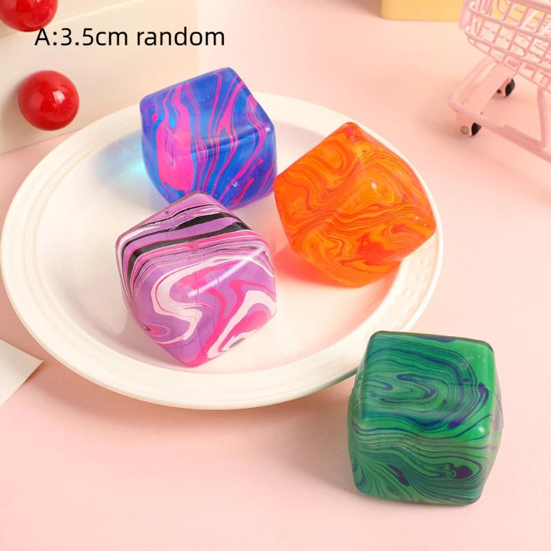 1Pc Random Squishy Maltose Cube Squeezing Ball Pinch Decompression Fidget Toy Stress Relief Toy