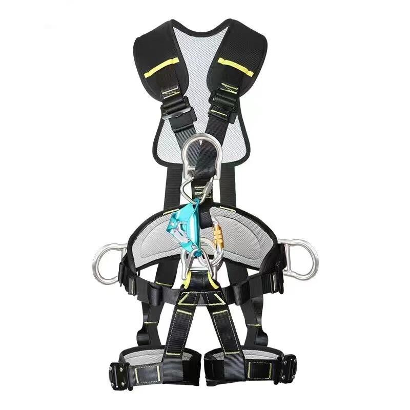 Outdoor Full Body 5-Point Safety Harness with Chest Ascender Universal
