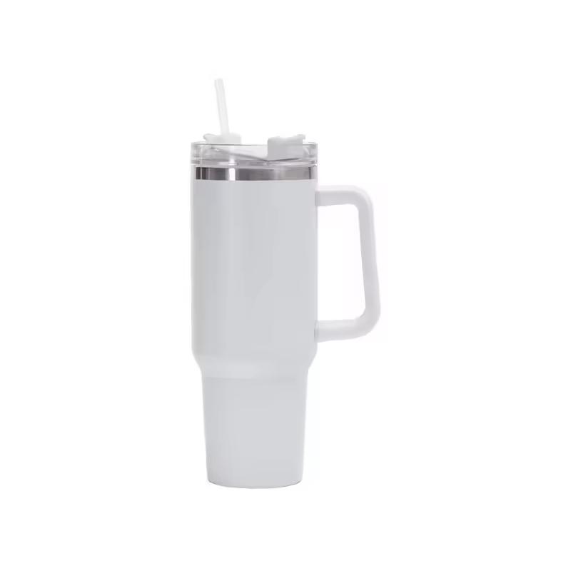 Custom 40oz Tumbler with Handle Double Wall Stainless Steel TUMBLER with Straw Coffee Mug with Lid Stanlyyem Cup