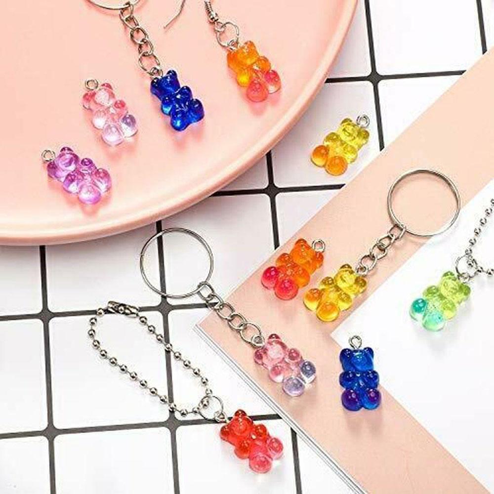 For Earrings Necklace Making 23*11mm DIY Decoration Gummy Bear Pendant Charms Jewelry Findings