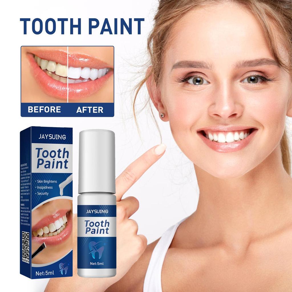 5ml Jaysuing Tannblekingsmaling Flekkfjerning Tannsteinsfjerning Gule Tenner Bleking Tenner Oral Rengjøringsmaling