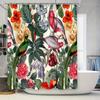 Floral Botanical Birds Shower Curtain Tropical Rainforest Nature Landscape Bathroom Decor Vintage Artistic Pattern Home Decor