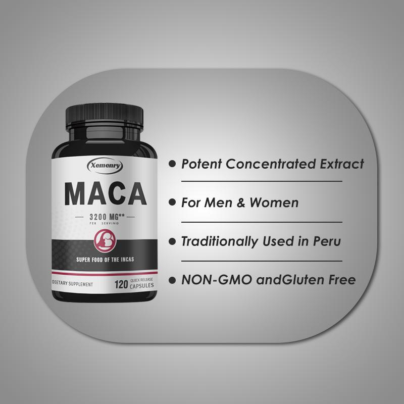 Men's Energy Supplement, All-natural, Potent Formula, Boosts Energy and Endurance, Vegetarian Capsules.