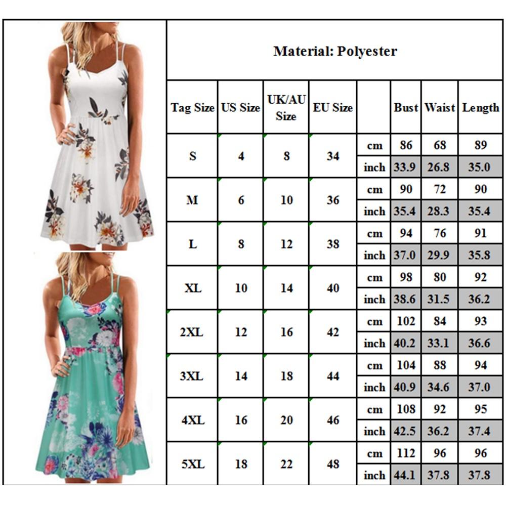 Elegant Women's Summer Sleeveless Floral Beach Dress Perfect For Holiday Occasions Size S-5xl