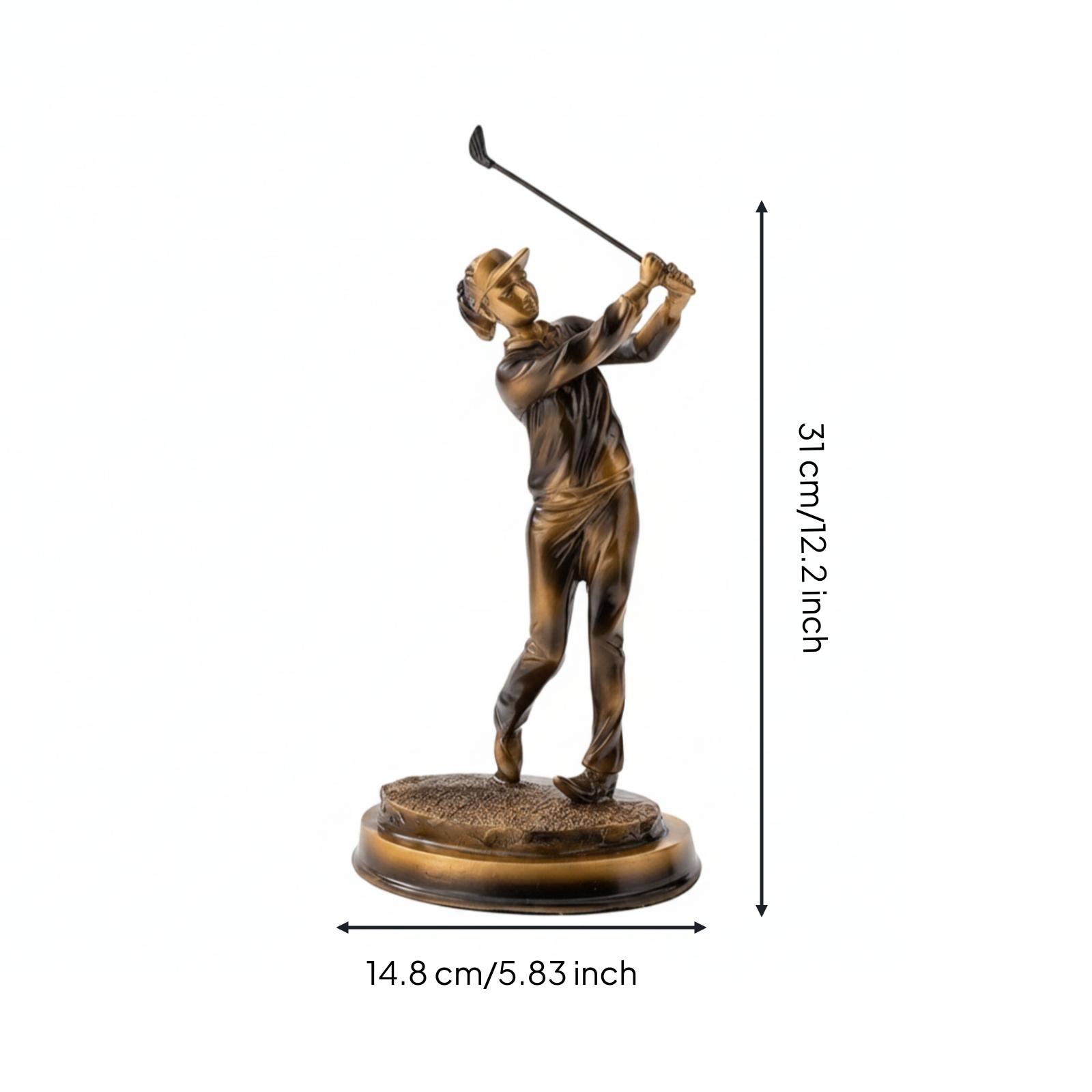 Golf Figurine Decorative Golfer Statue Sculpture