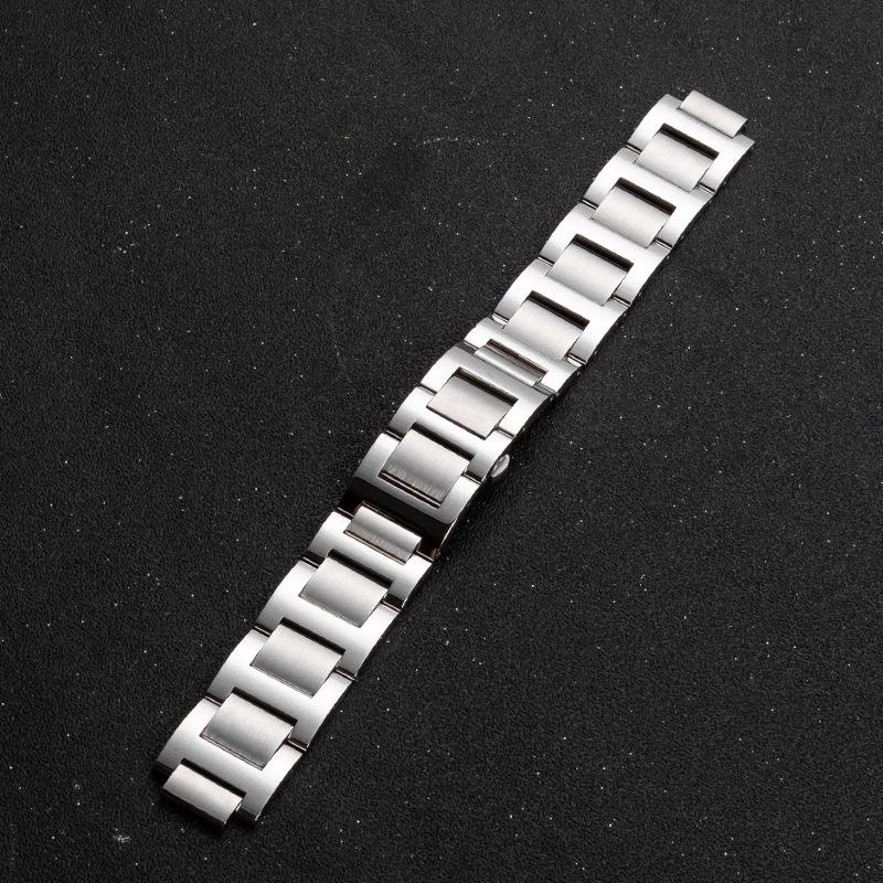 

Запасной ремешок из нержавеющей стали для Cartier Ballon Bleu - Мужской и женский браслет для часов с выпуклым креплением 12mm Convex/20mm Strap