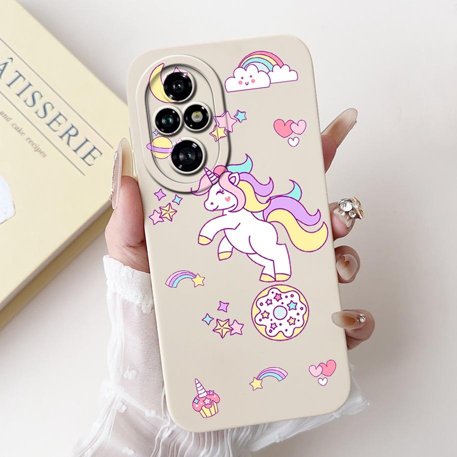 For Honor 200 Pro Case ELP-AN00 Phone Cover Popular Flower Avocado Soft Silicone Matte Fundas For Honor 200Pro Protective Bumper