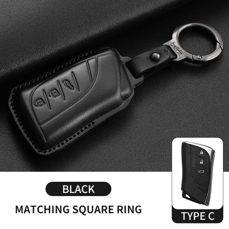 Top Layer Leather Car Key Case Cove Fob for Lexus NX GS RX IS ES GX LX RC 200 250 350 LS 450H 300H Car Keychain Accessories