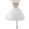 Fashion 42cm Lolita Petticoat Elastic Waist Lace Edge Crinoline Underskirt Breathable 2 Hoops Ball Gown Underskirt Maid Dress