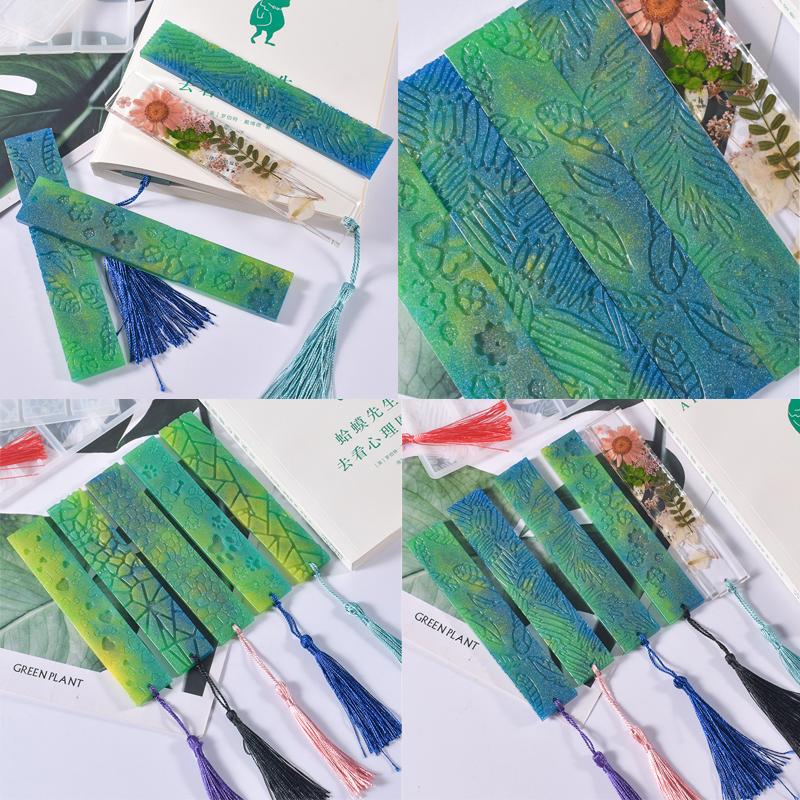 New Laser Bookmark Silicone Mold Multi Shape Epoxy Resin Mould Holographic Light For DIY Decor Craft Jewelry Making Tools