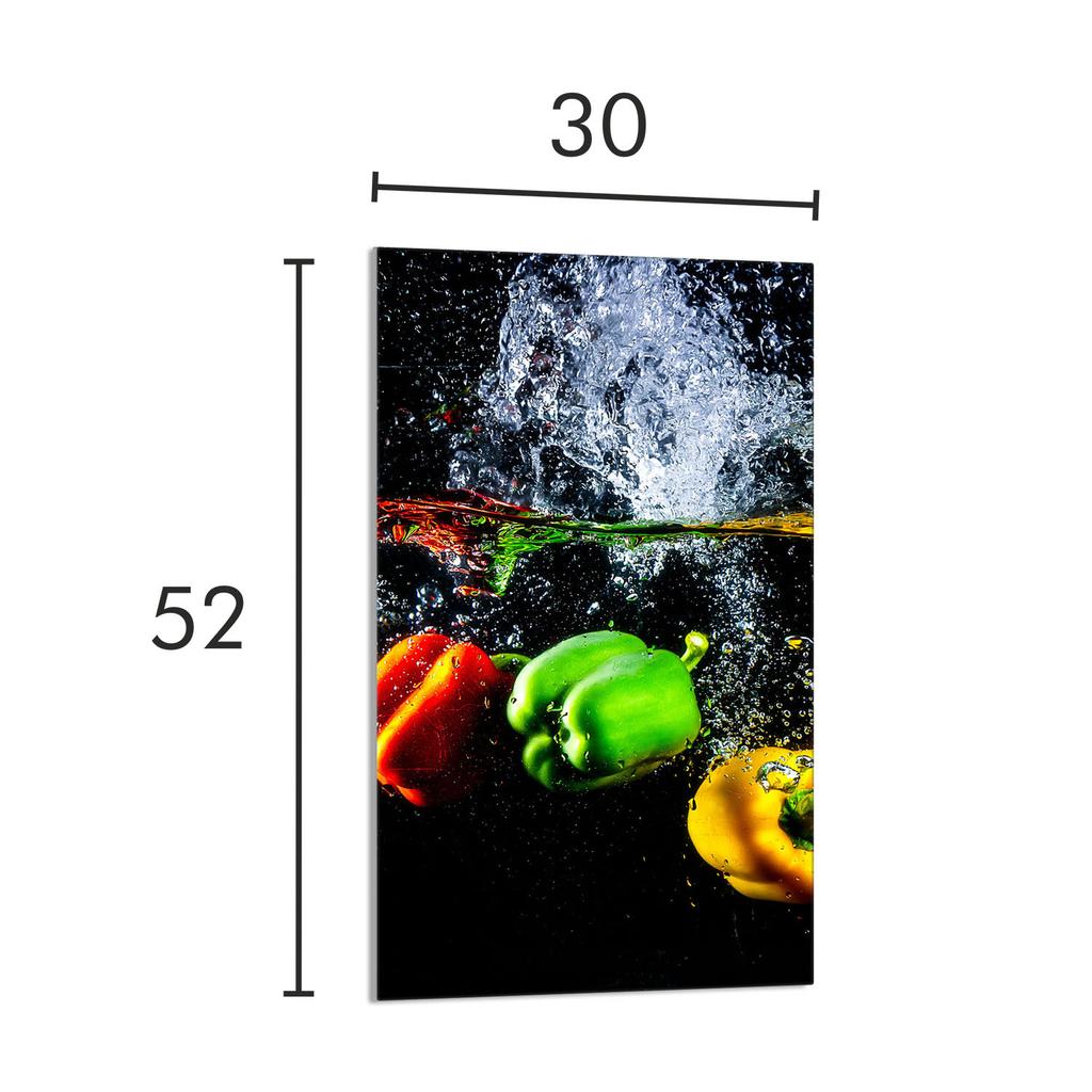 SZKLANA DESKA DO KROJENIA 30x52 Papryka