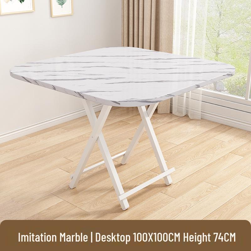 Portable Foldable Dining Table for Small Spaces - Square or Round Options for Apartments or Rental Rooms