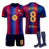 26–27 No. 8 Pedri Kit da calcio casalingo del Barcellona set