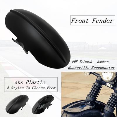 FÜR Triumph Bobber Motorrad Kotflügel Vorne Schwarz Kurze Rad Splash Kotflügel Bonneville Speedmaster 2018-Abs Kunststoff