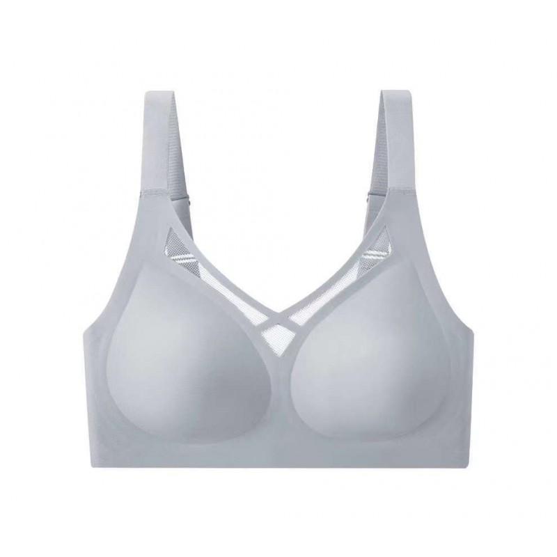 Plus Size Seamless Comfort Bra Large Bust Non-Wired Thin Sports Support T-Shirt