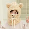 3-9Y Cartoon Hat for Girls Boys Scarf Thicken Cap Winter Hat for Kids Newborn Baby Stuff Children Hat Plus Fleece Kids Caps