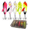 5Pcs 4g Metal Spoon Fishing Lures with Treble Hooks Spinner Bait Crankbait for Bass Pike Fishing Accessories