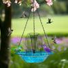 Hängende Solar-Vogeltränke Brunnen Aufhängbare Trinkbrunnen Futterspender Dekoration Bad für Kolibri Garten Tierwelt Anziehung
