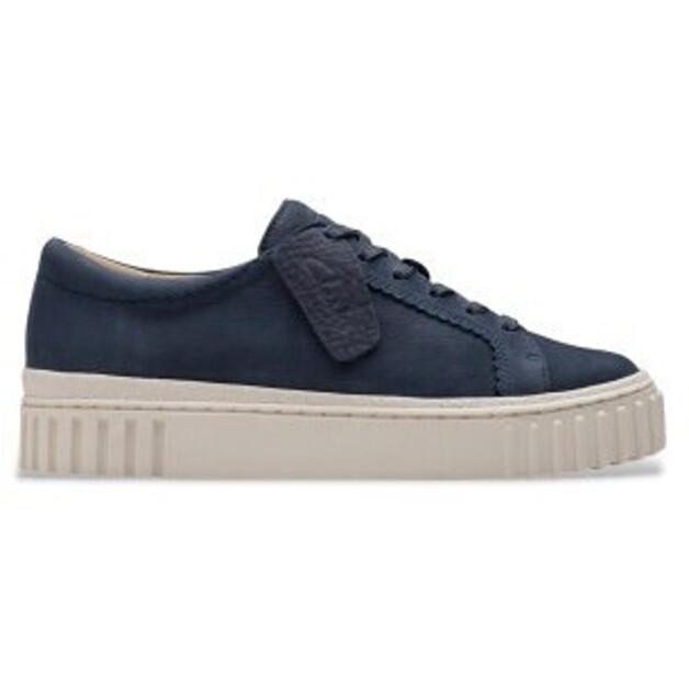 Women's Ankle Boots Clarks Mayhill Walk Leather Shoes Navy 26181210