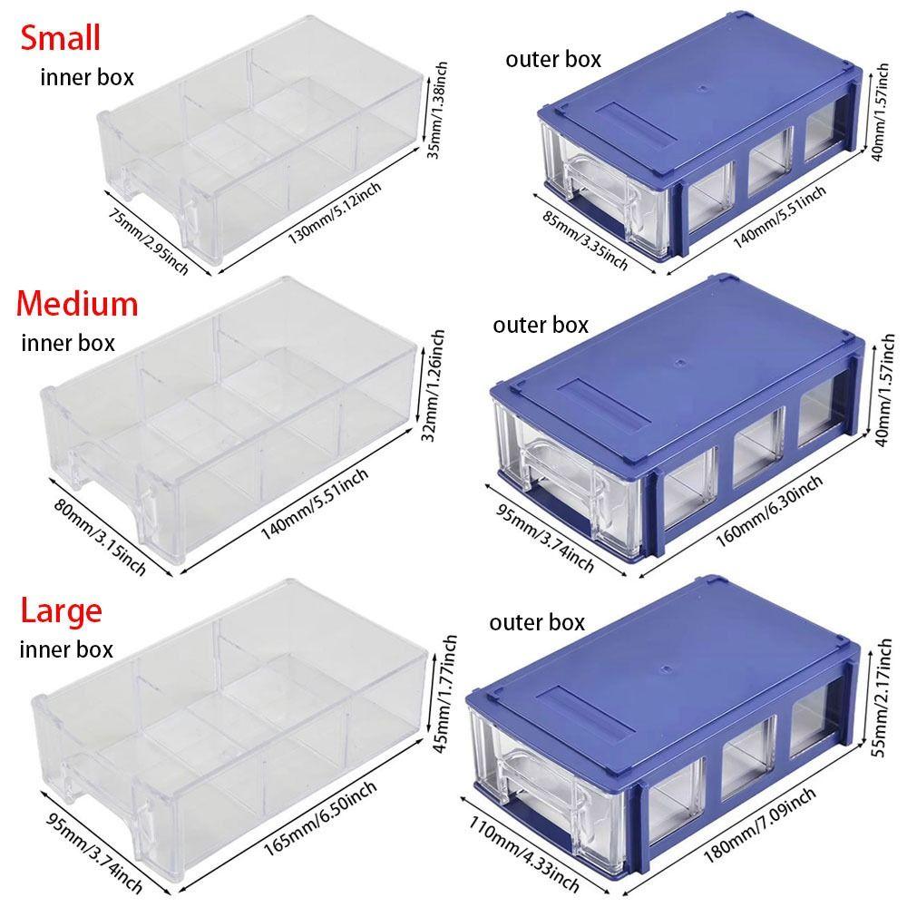 1Pcs Scwerdriver Bit Case Holder Hardware Storage Container Hardware Parts Component Drawer