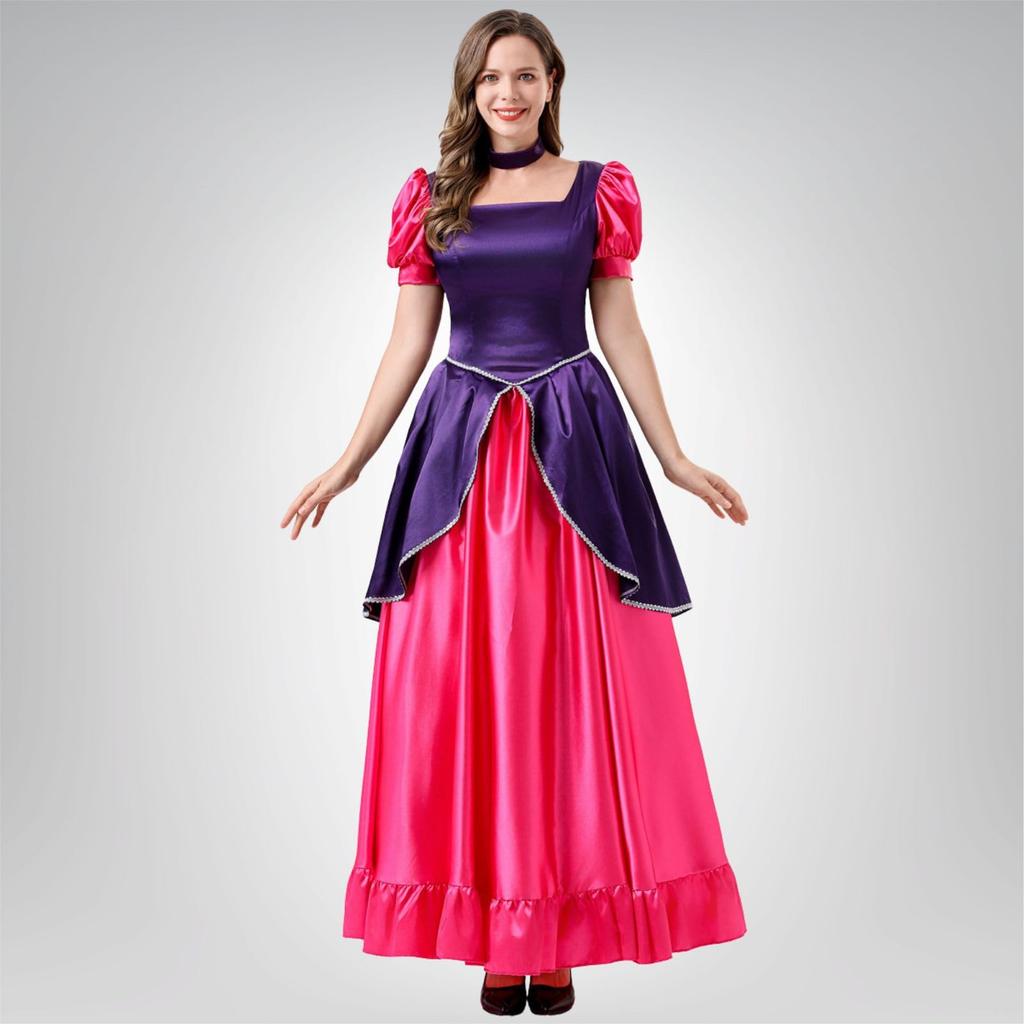 Halloween Cosplay and Lady Tremaine Dresses for Kids and Adults Size [Milky Time] Cinderella, Drizella, Anastasia, (Anastasia, Adult, L)