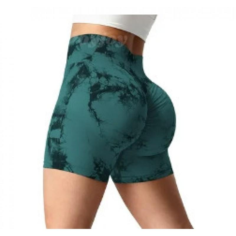 High Waist Seamless Smiling Tie-Dye Yoga Leggings Women Elasticity Slimming Fitness Pants