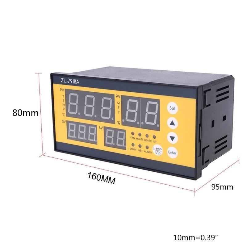 652F ZL-7918A Multifunction Automatic Incubator 100-240V LCD Temperature Humidity Control 18 Thermostat for Warehouse