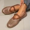 Übergröße Mesh Freizeit Einzelne Schuhe Damen Sommer Mode Ein-Wort Schnalle Vielseitige Ballerinas