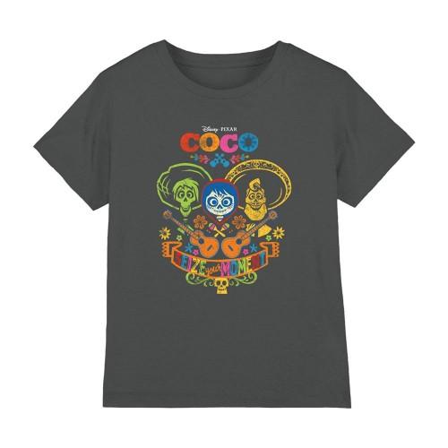 Coco Girls Miguel Skeleton Heather T-Shirt