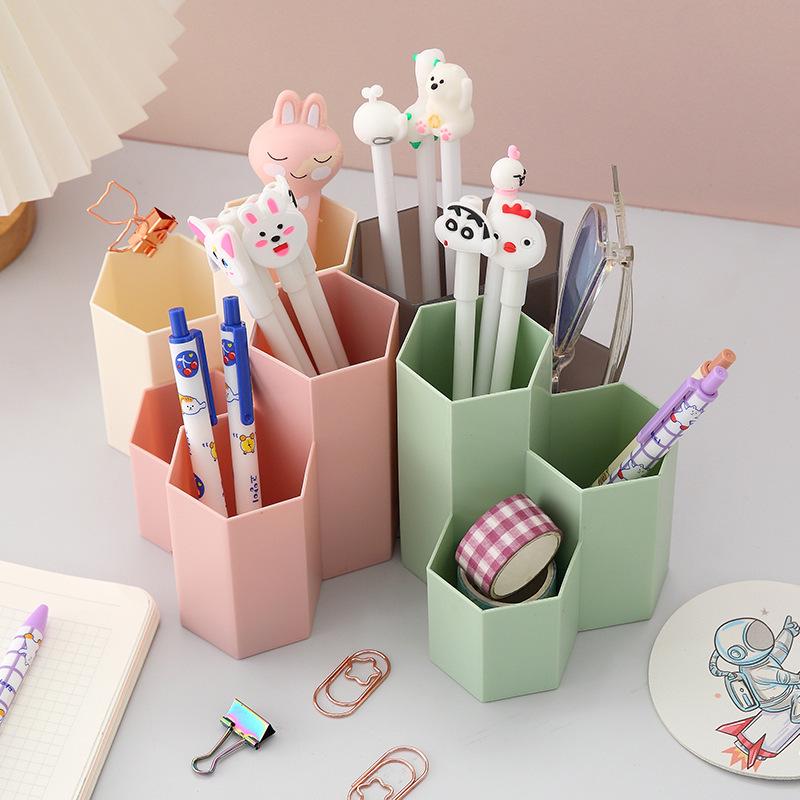 Minimalist Honeycomb Multifunctional Pen & Makeup Brush Holder