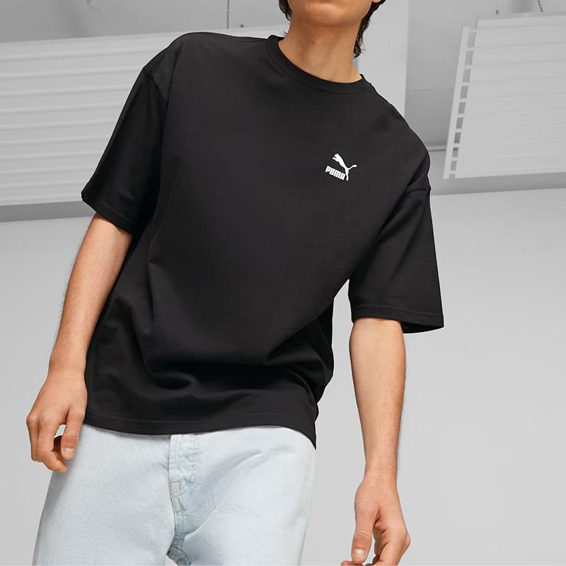 Puma Men' T-Shirt Black Crew-Neck 621315 01