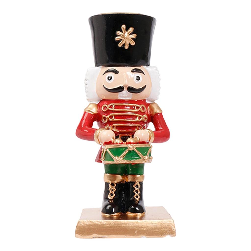 Nutcracker Candle Holder Candlestick Holder Festive Candle Stand Desktop Decoration 4.53inch Nutcracker Ornament for Holiday
