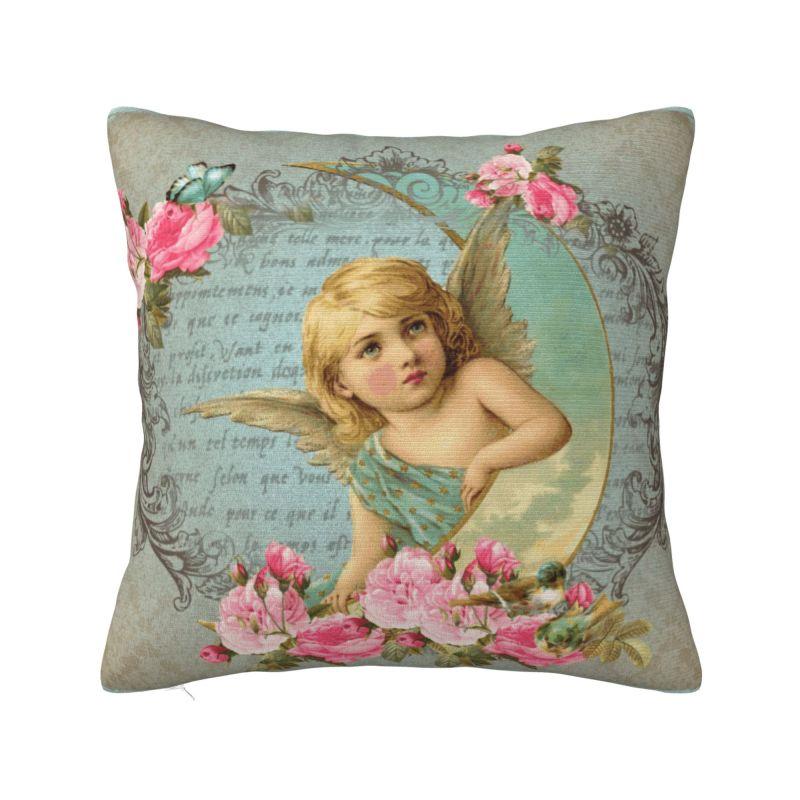 Aesthetic Renaissance Angel Cushion Cover Boucher Rococo Art Soft Nordic Pillow Decor Home