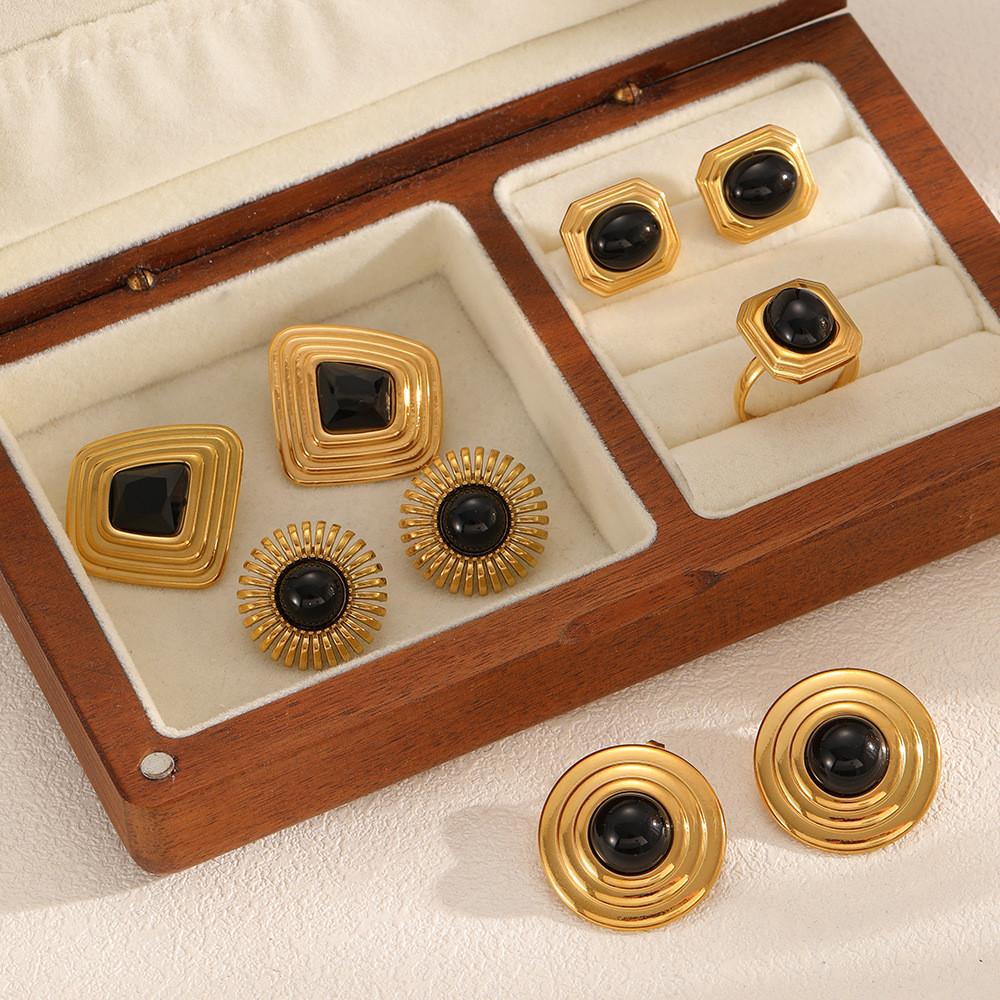 Set de Pendientes Geométricos de Acero Inoxidable para Mujer con Diseño Único para Entusiastas de la Moda