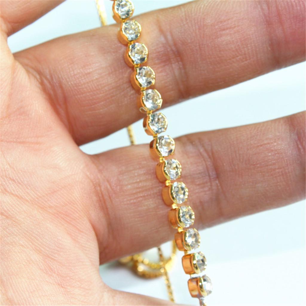 New Zircon Pull Bracelet Round Drill  Chain  Hot Female Bracelet