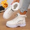 Plus Size Women's Boots Autumn Winter Cotton Shoes Ankle Boots Sports Casual Fleece Lined High Top Shoes