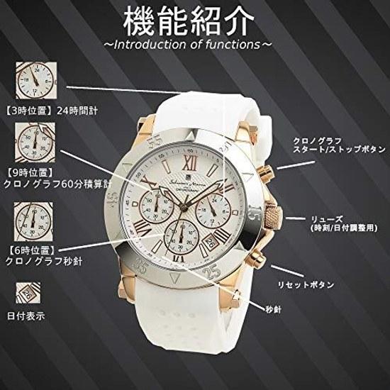 Salvatore Marra watch mens chronograph analog gift white limited distribution PGWH
