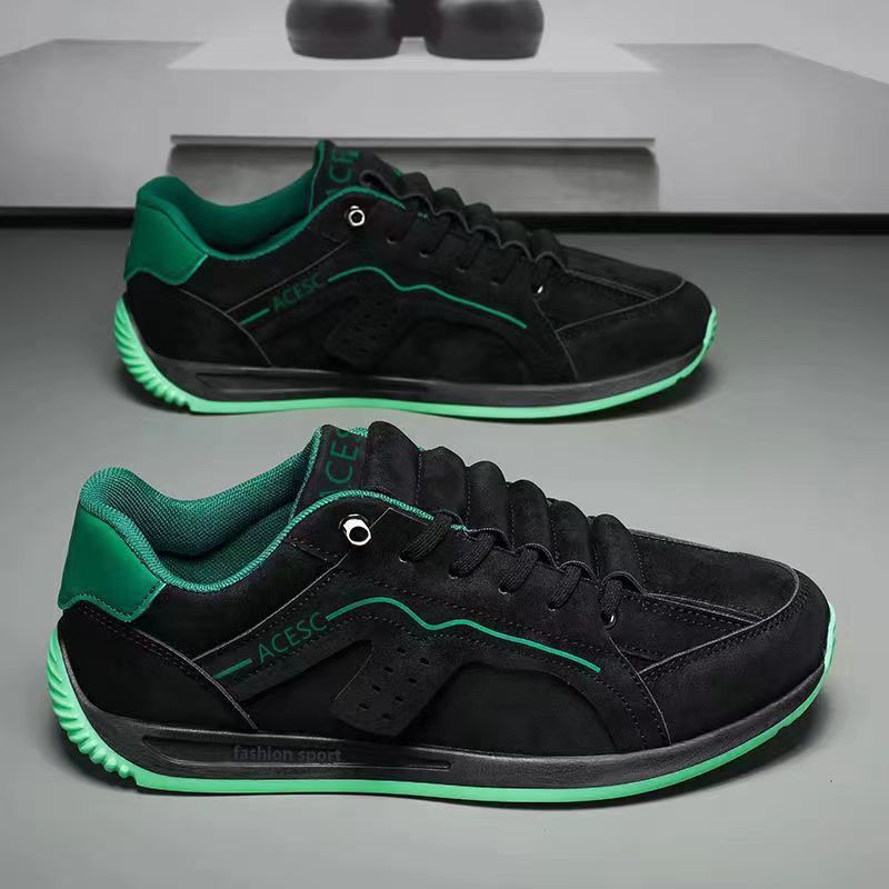 

Sports men s shoes spring and autumn running shoes breathable sports shoes 2025 new comfortable casual board shoes trend versatile 39 чёрный