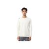 FILA White Minimalist Solid Color Fashion Classic Casual Versatile Comfortable Knit Long Sleeve T-Shirt Men Tops F11M543219FWT