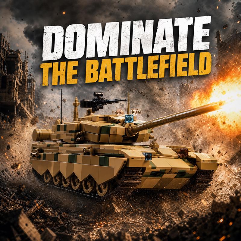 1:35 99B Military Tank Model MOC Building Blocks Army Soldier Bricks Sets DIY Assembly Toys Collection Kit Holiday Gifts Decor