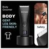 Men's Electric Body Hair Trimmer Rechargeable Cordless Body Groomer Waterproof Hair Clipper with LCD Display Hair Remover Home