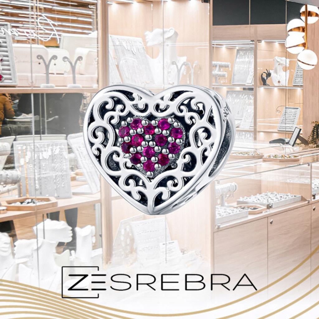 Openwork Heart Charms 925 Bead Heart Pendant Charms