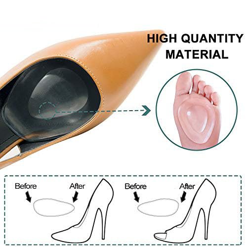 6-Piece Foot Protection Pads, Foot Supporters, Metatarsal Pads, Pain Relief, Sole Cushion, Toe Relief, for Left and Right Feet