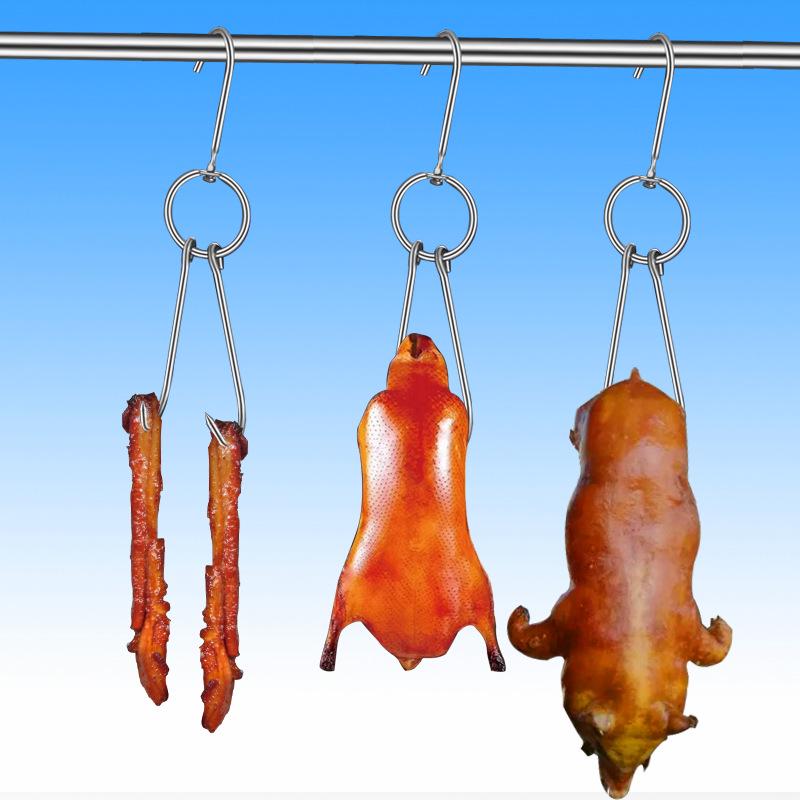 Stainless Steel Double Hook for Roast Duck, Goose, and Meat