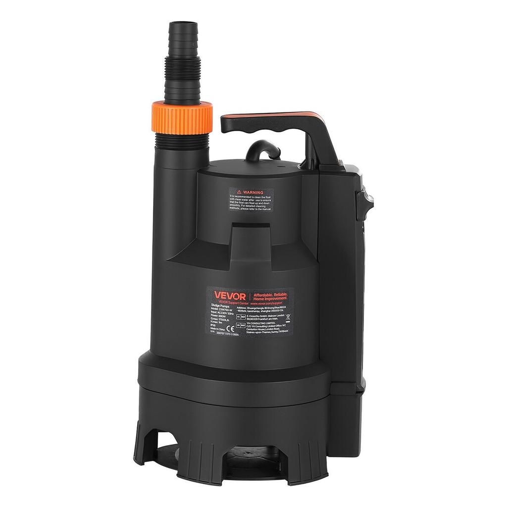 690W Submersible Sump Pump, 17500 L/H, PP-GF20 Submersible Sewage Dirty Clean Water Pump with Automatic Float Switch, Long Cord, 9M Max Lift, for