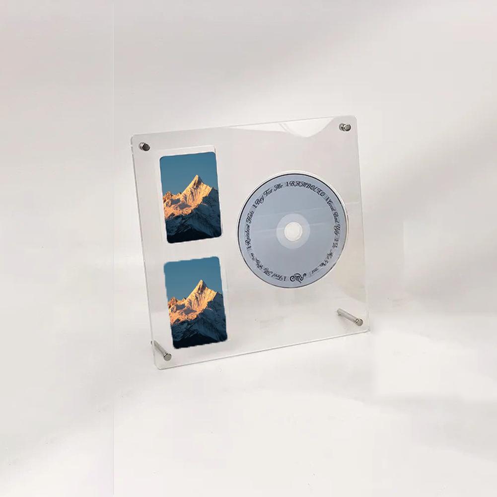 Transparent CD Frame Picture Poster Holder Acrylic Photo Protective Album Photo Frame Stand Photocard Holder CD Storage