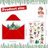 10pcs/1set Merry Christmas Fold Greeting Cards With Envelopes Navidad New Year Postcard Diy Gift Card Xmas Party Decoration