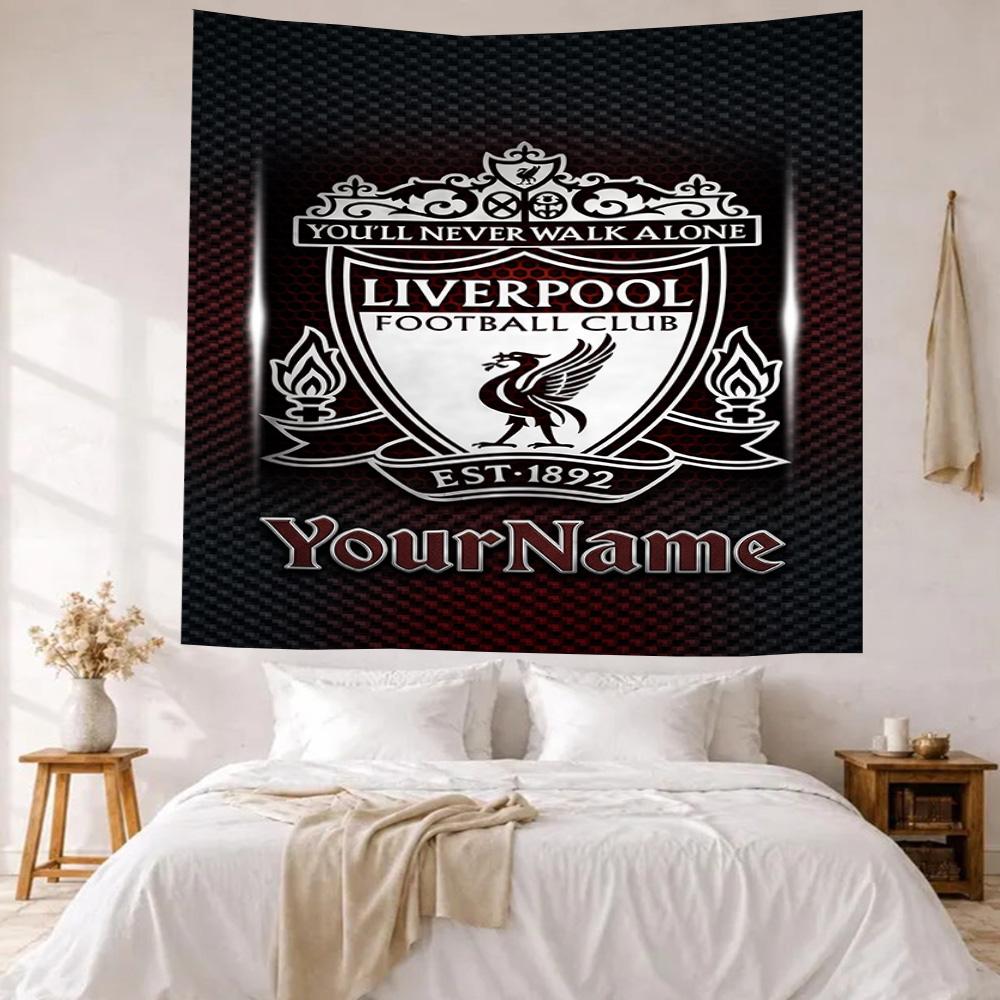 Liverpool Custom Your Name Wall Decor Tapestry Art For Pet Memorial Birthdaywedding Party Backdrop Family Gift