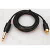 Tattoo Power Supply RCA Cable, Gold-Plated, Copper Core, 6.35mm Connector, Soft Skin, 2A Permanent Makeup Machine Cord
