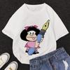 Mafalda Kawaii Graphic Print T-shirt Women Harajuku Aesthetic Pink Tops Y2k Casual Tshirt 2026 Newest Summer Fashion Female T Shirt